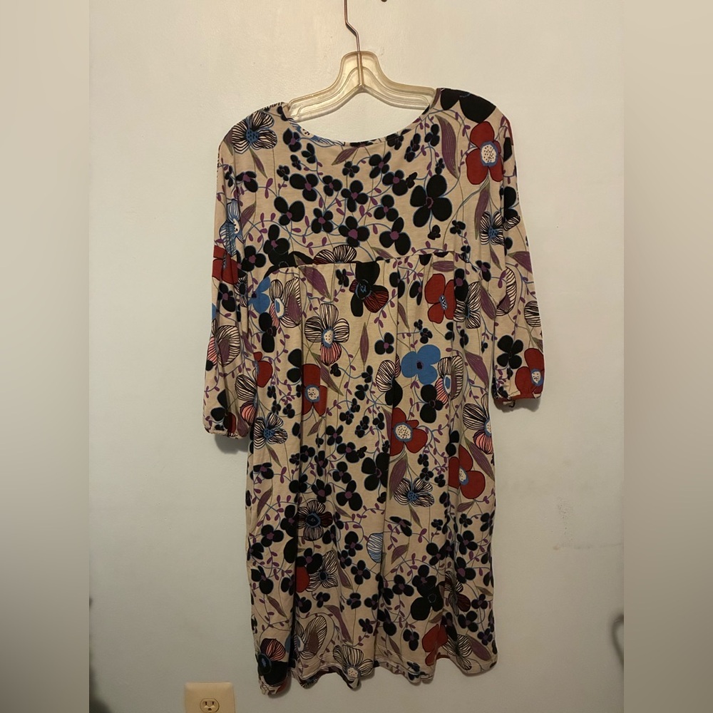 Marimekko Multicolor Floral Long Sleeve Dress